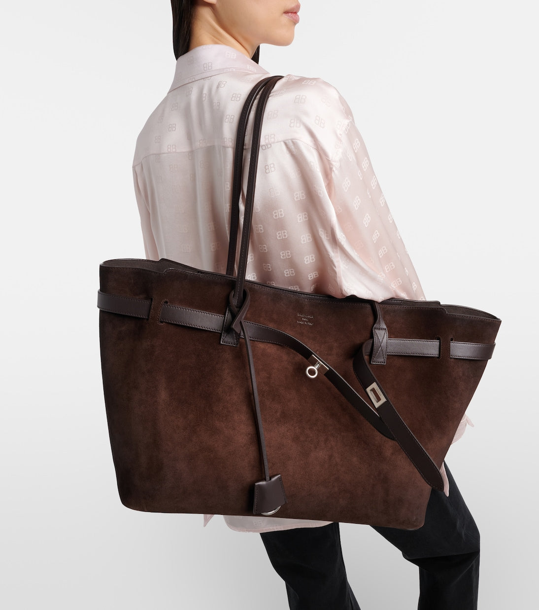 Balenciaga - Bel Air Large suede tote bag
