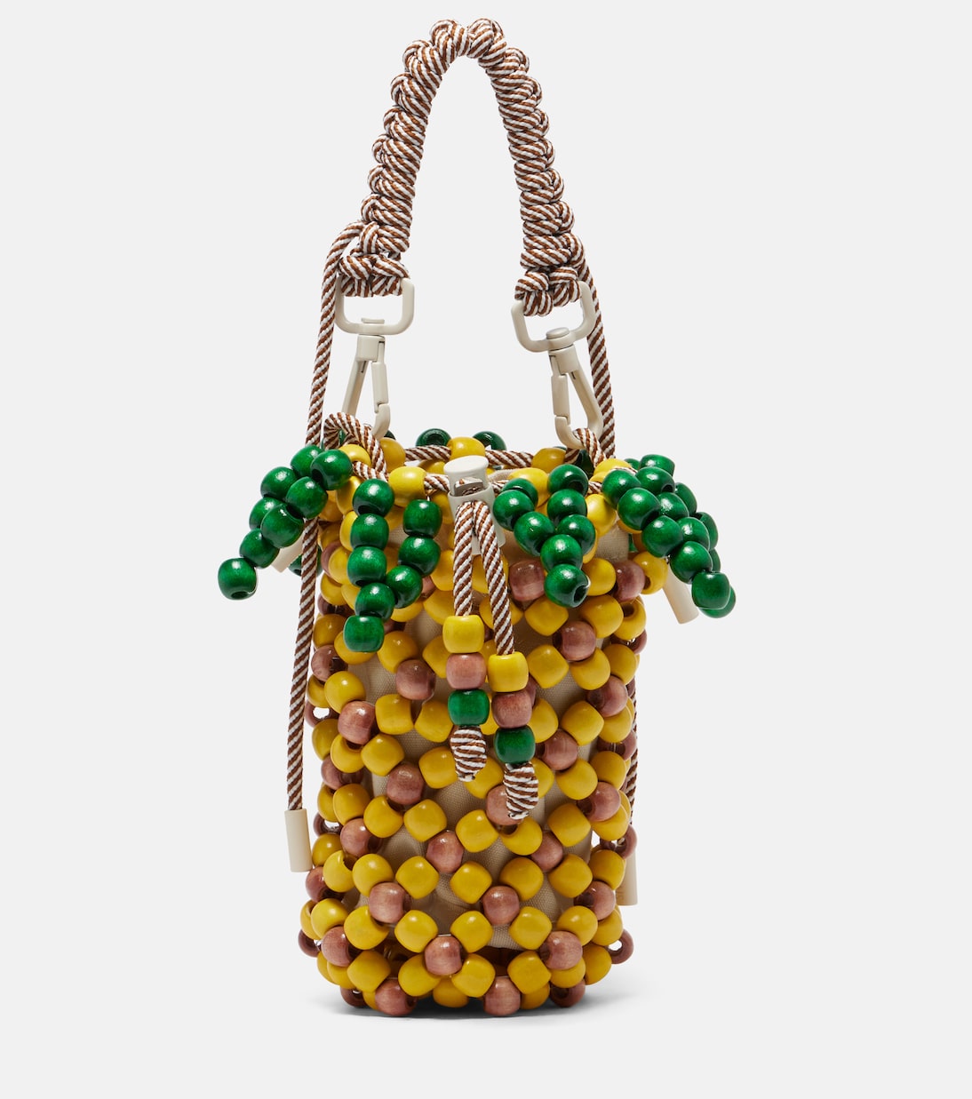 Alémais - Pineapple Mini beaded top-handle bag