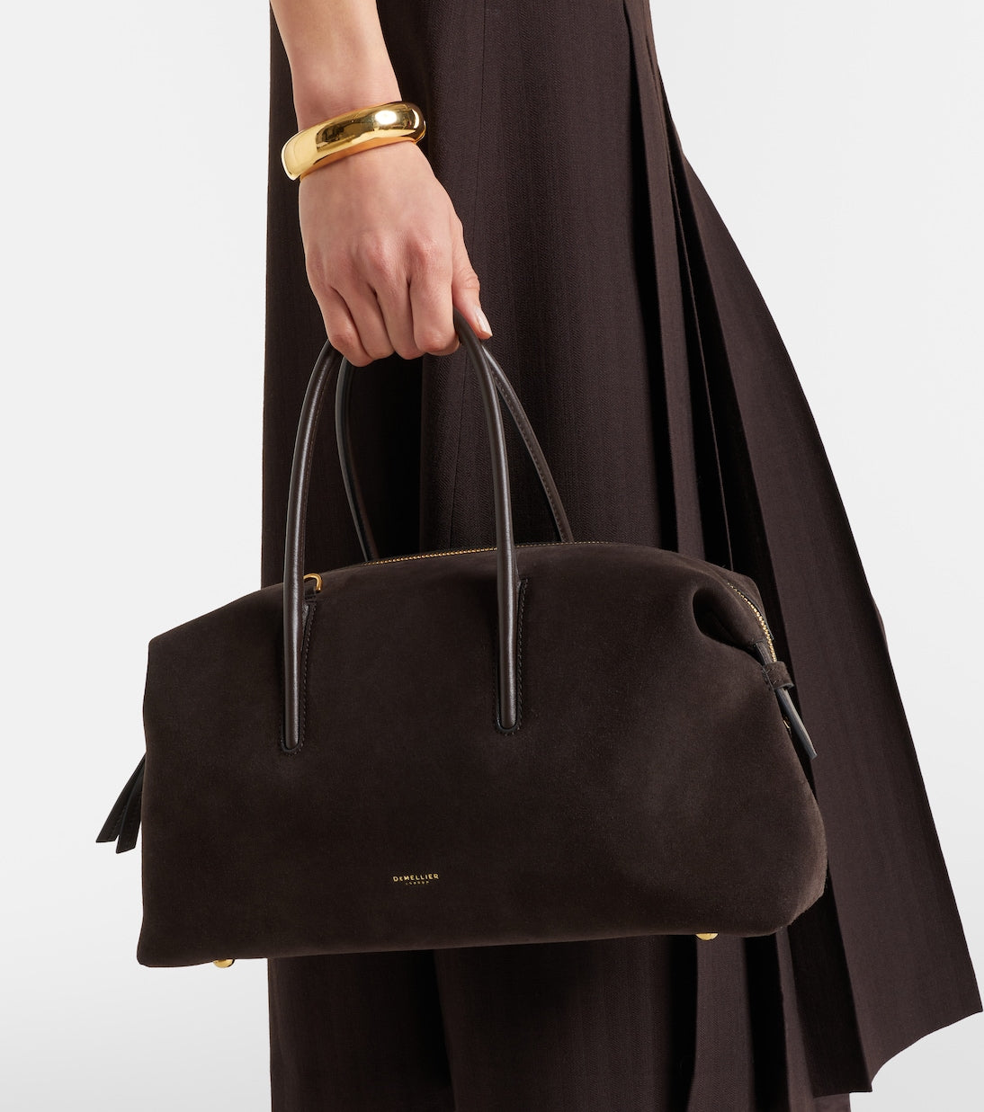 DeMellier - Stockholm Midi suede top-handle bag