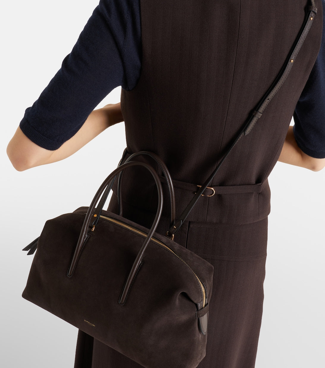 DeMellier - Stockholm Midi suede top-handle bag