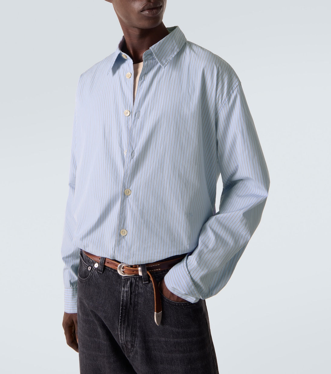 Our Legacy - Beyond striped cotton poplin shirt
