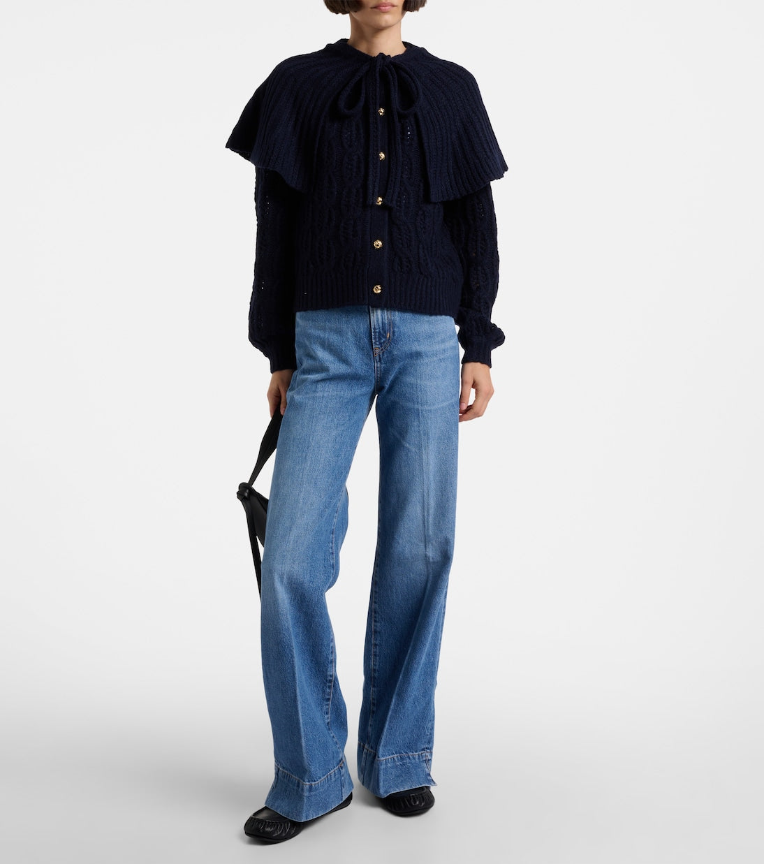 Frame - Slice high-rise wide-leg jeans