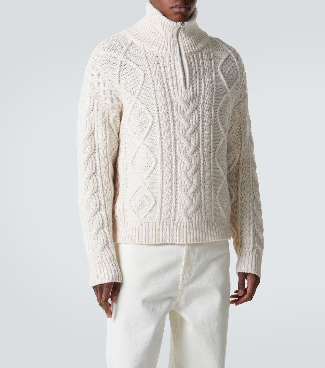 Frame - Cable-knit wool and cashmere sweater
