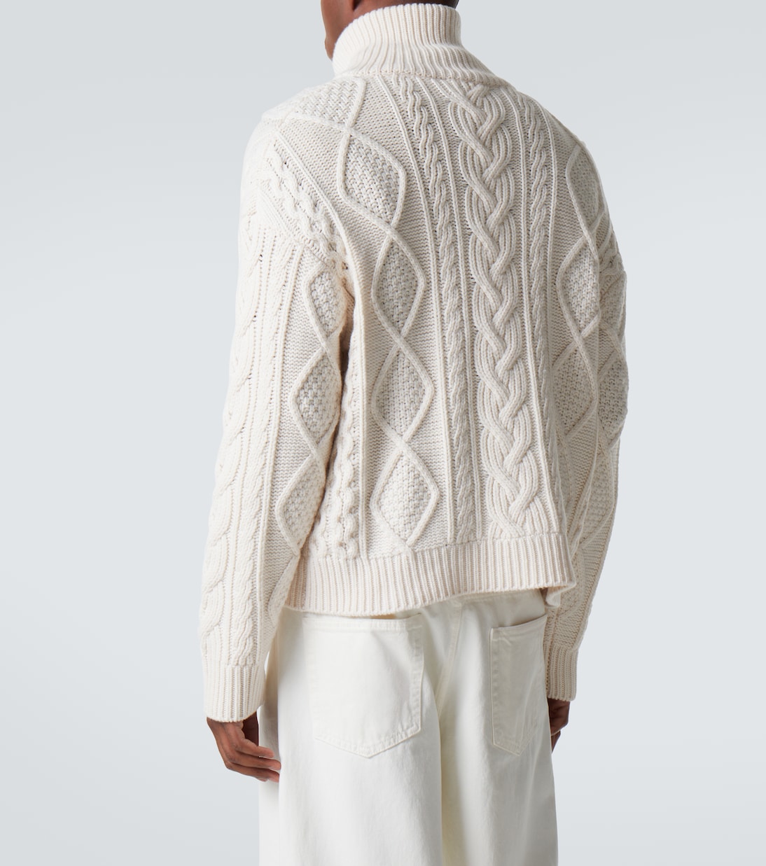 Frame - Cable-knit wool and cashmere sweater