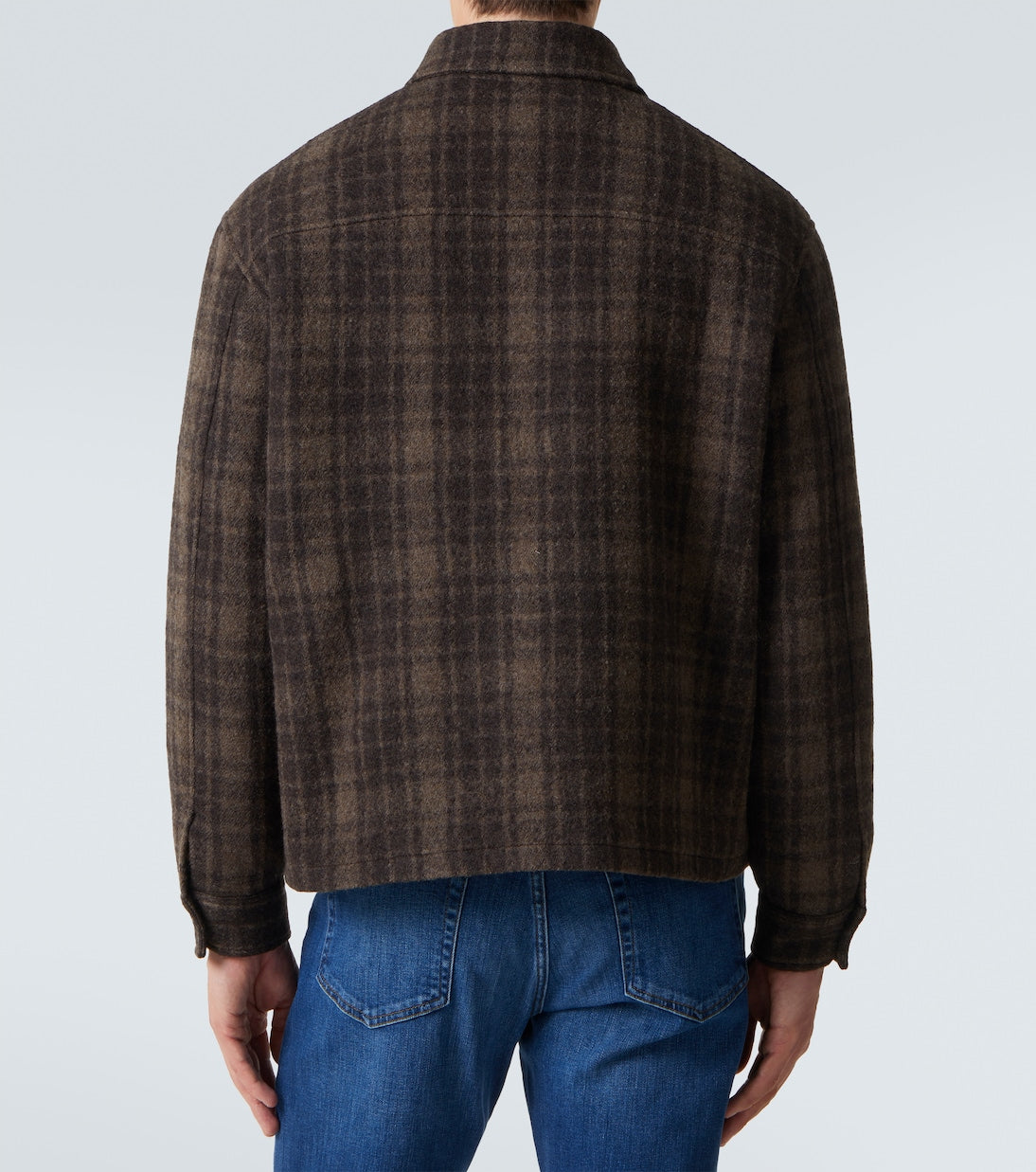 Frame - Checked virgin wool blouson jacket