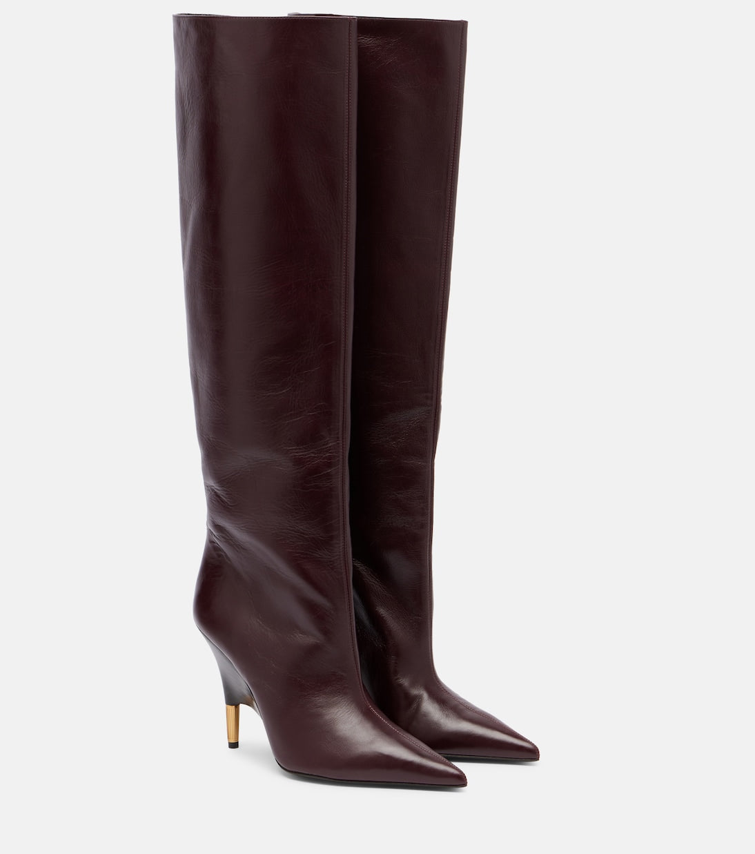 Khaite - Bella 100 leather knee-high boots