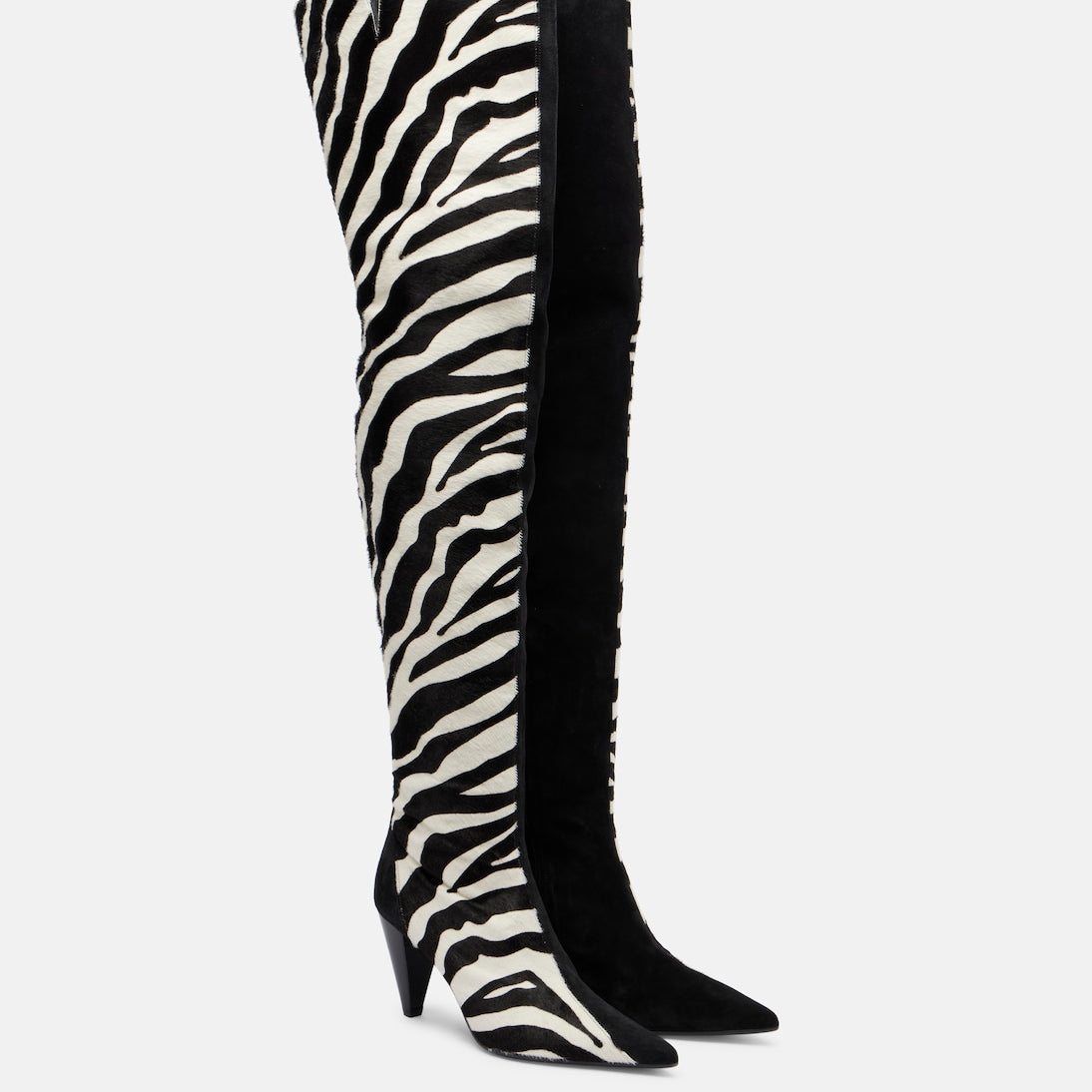 Khaite - Harvey 85 calf hair over-the-knee boots