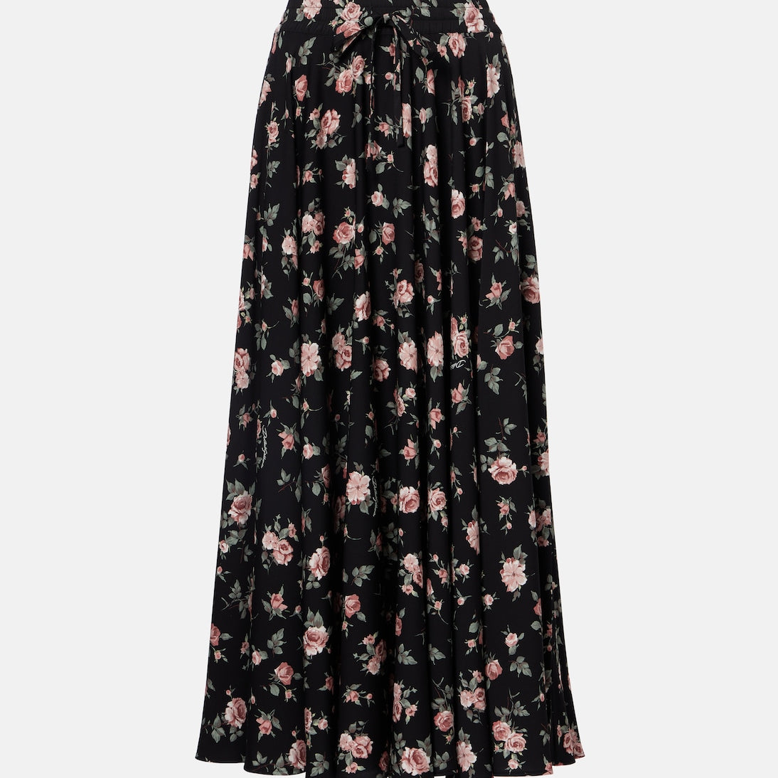 Dolce&Gabbana - Floral silk-blend charmeuse maxi skirt