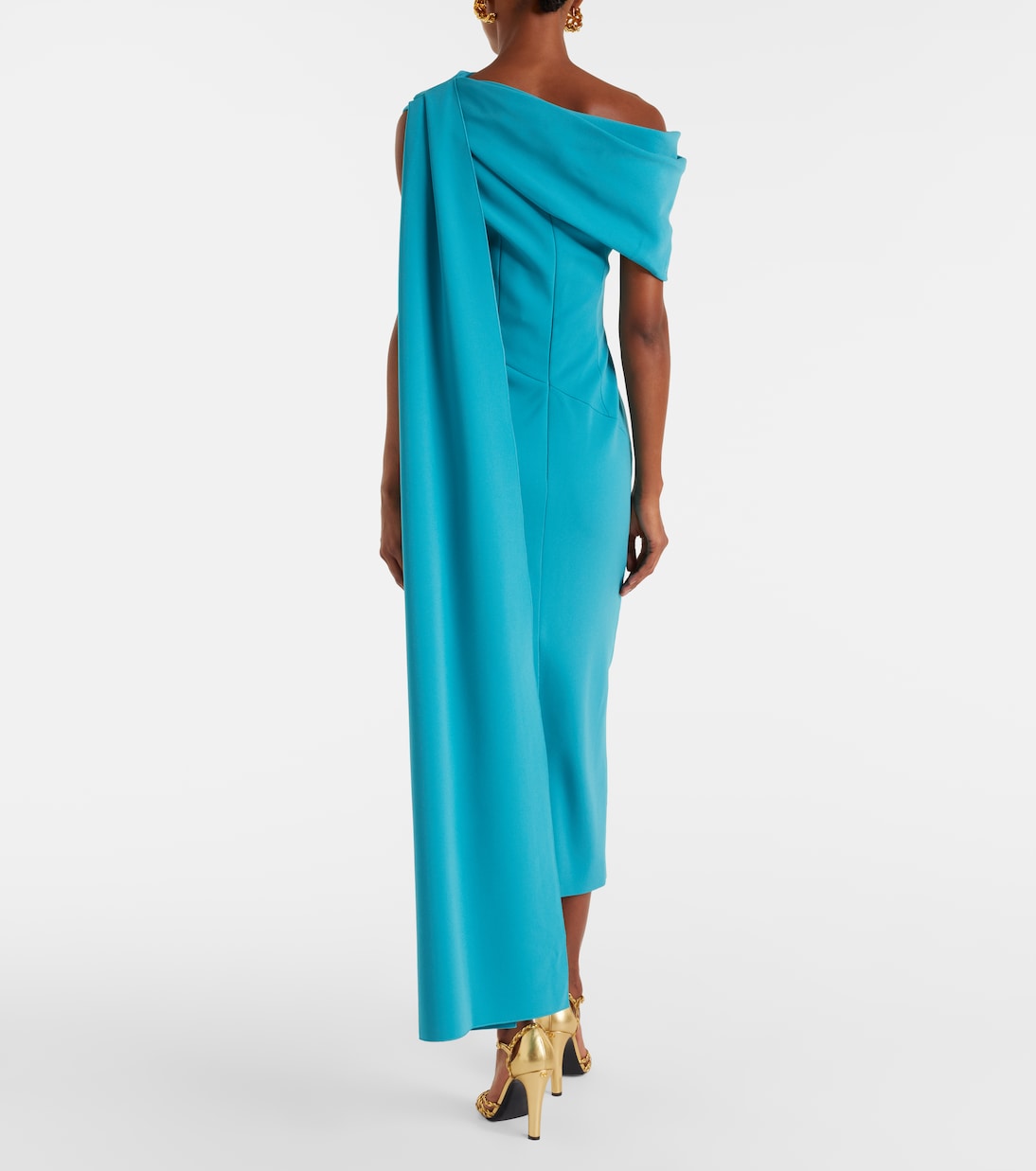 Roksanda - Maite caped crêpe midi dress