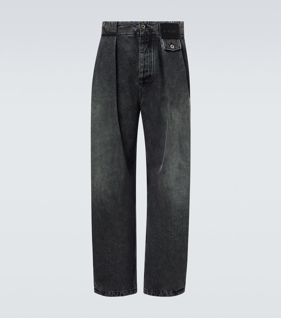 Loewe - Pleated barrel-leg jeans