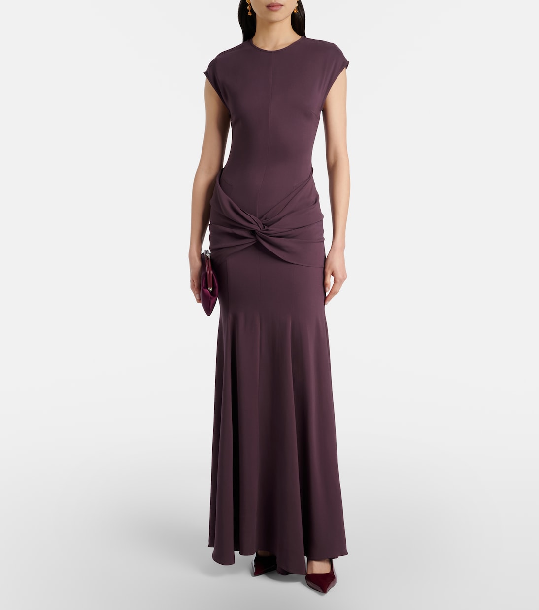 Tove - Ames gathered jersey maxi dress