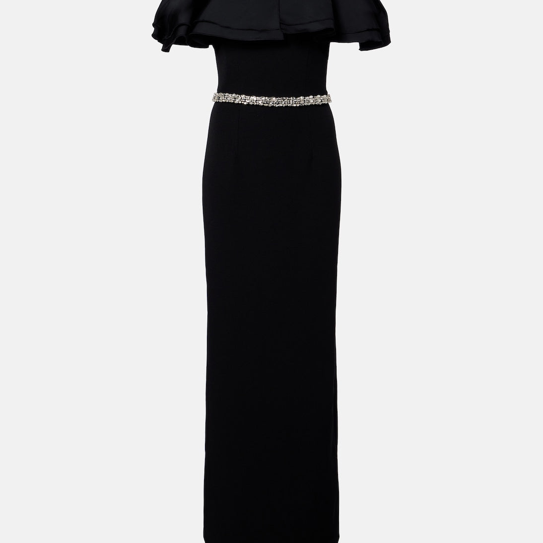 Safiyaa - Ryan crystal-embellished ruffled crêpe gown