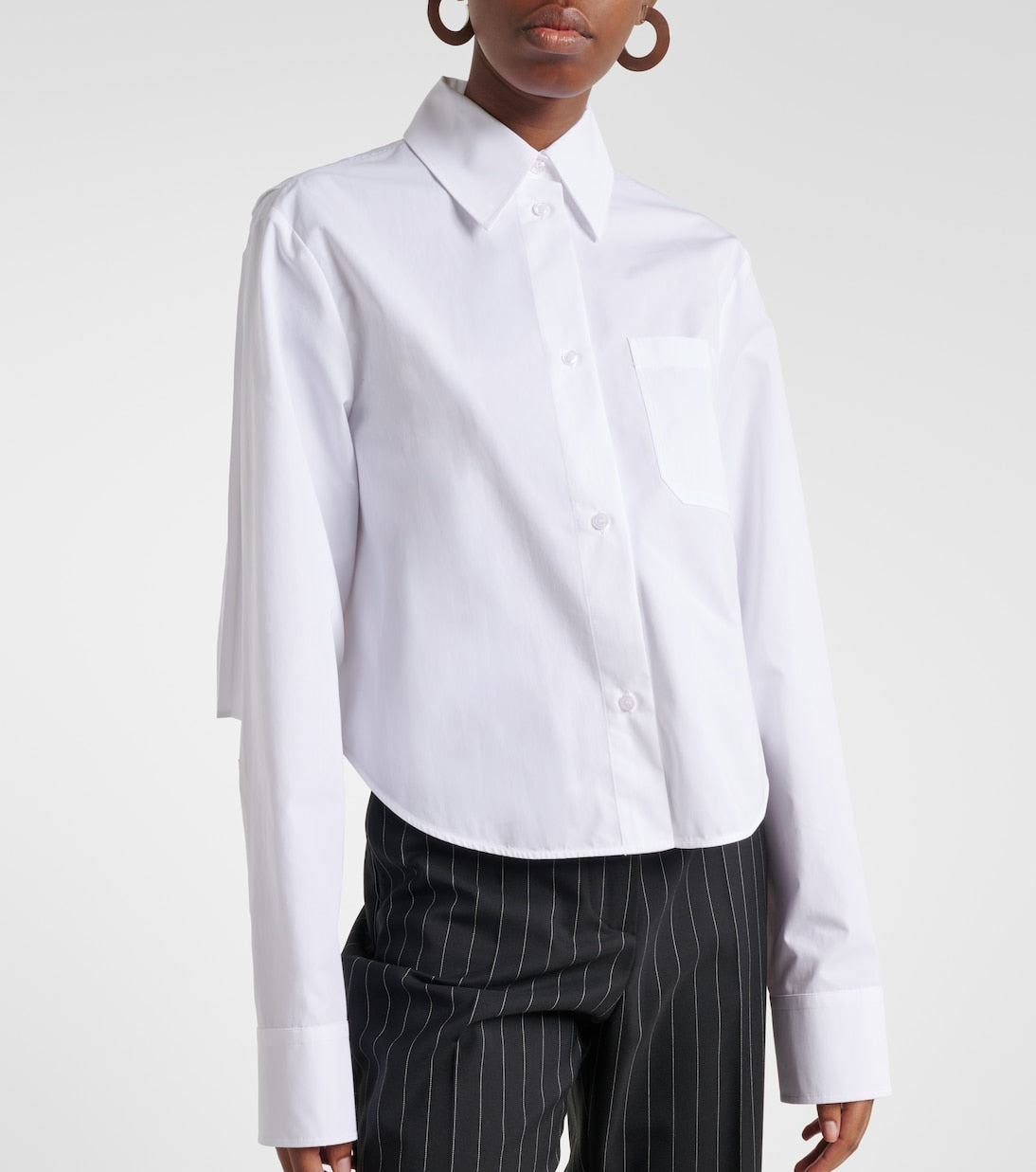 Sportmax - Ceppo cotton-blend poplin shirt