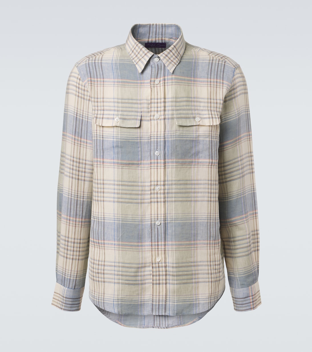Ralph Lauren Purple Label - Plaid linen shirt