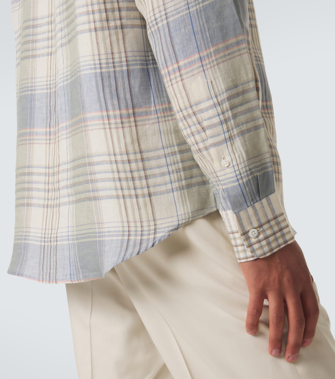 Ralph Lauren Purple Label - Plaid linen shirt