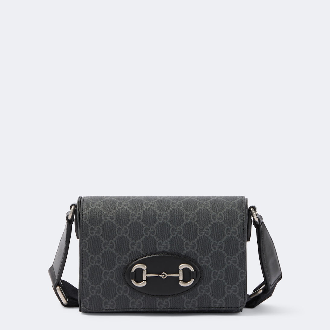 Gucci - GG Supreme leather-trimmed canvas crossbody bag