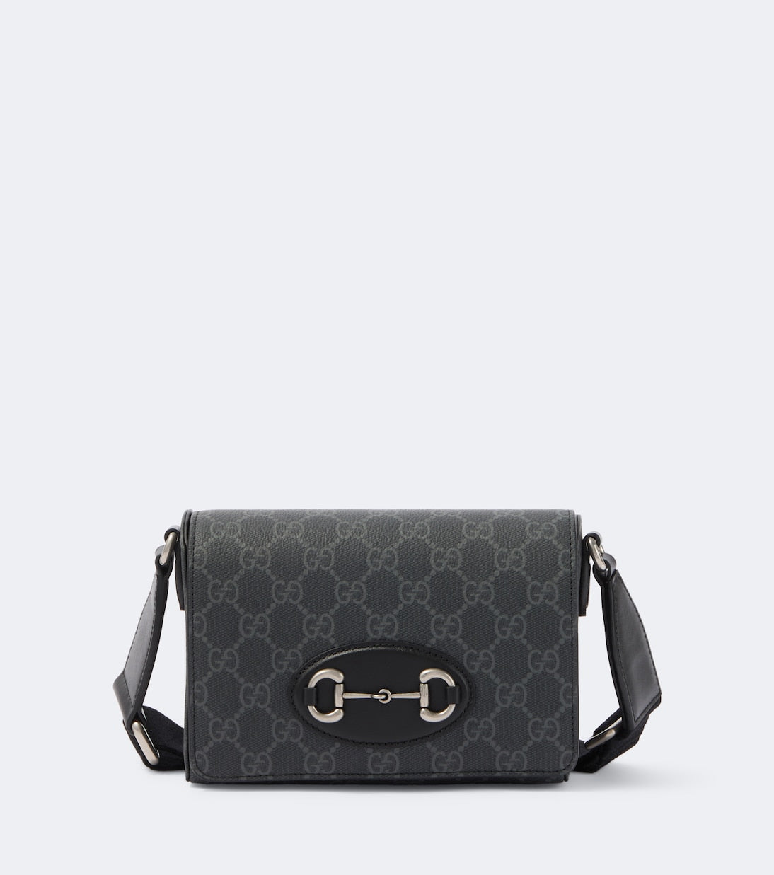 Gucci - GG Supreme leather-trimmed canvas crossbody bag
