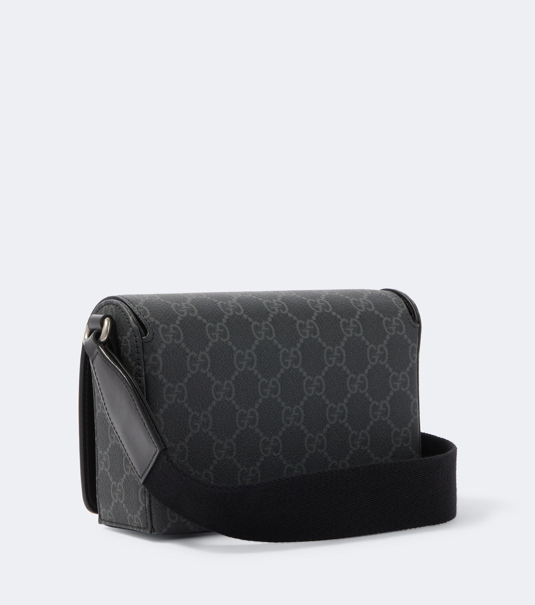 Gucci - GG Supreme leather-trimmed canvas crossbody bag