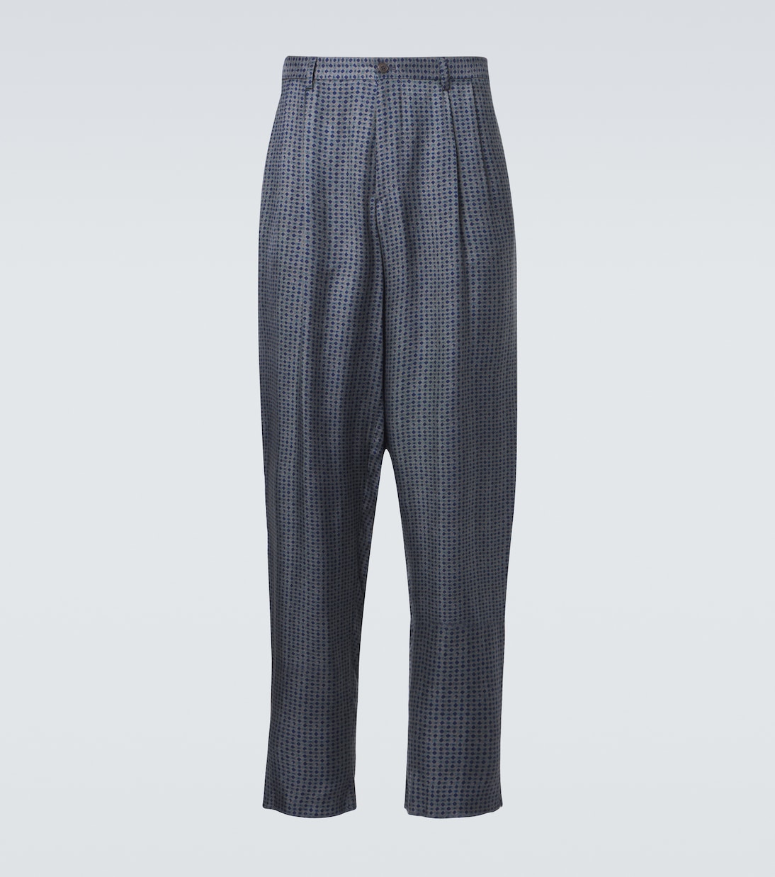 Giorgio Armani - Pleated printed tapered pants