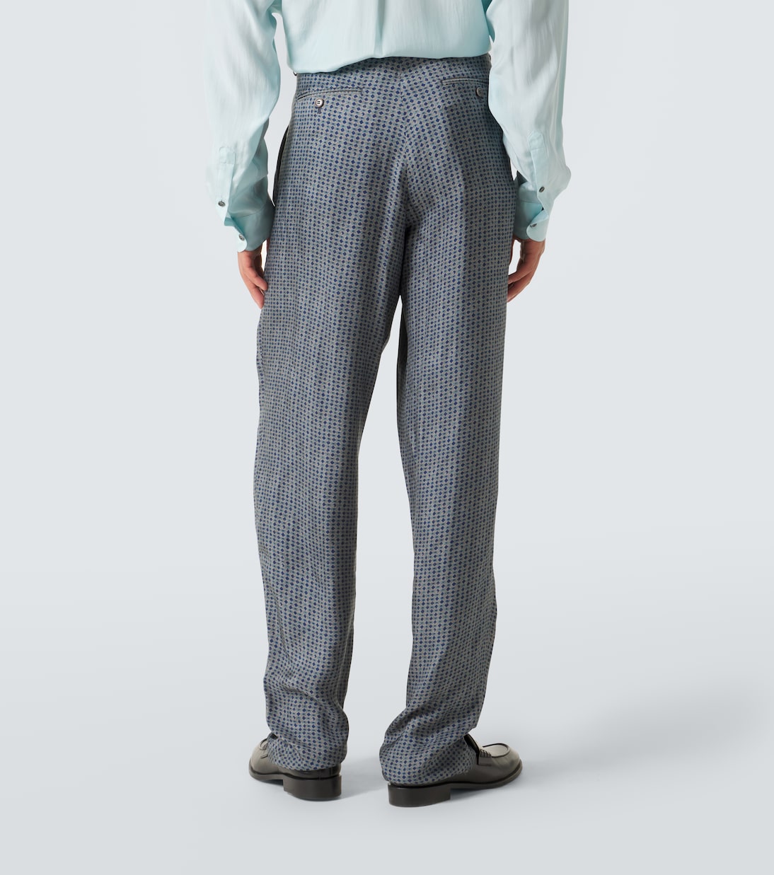 Giorgio Armani - Pleated printed tapered pants