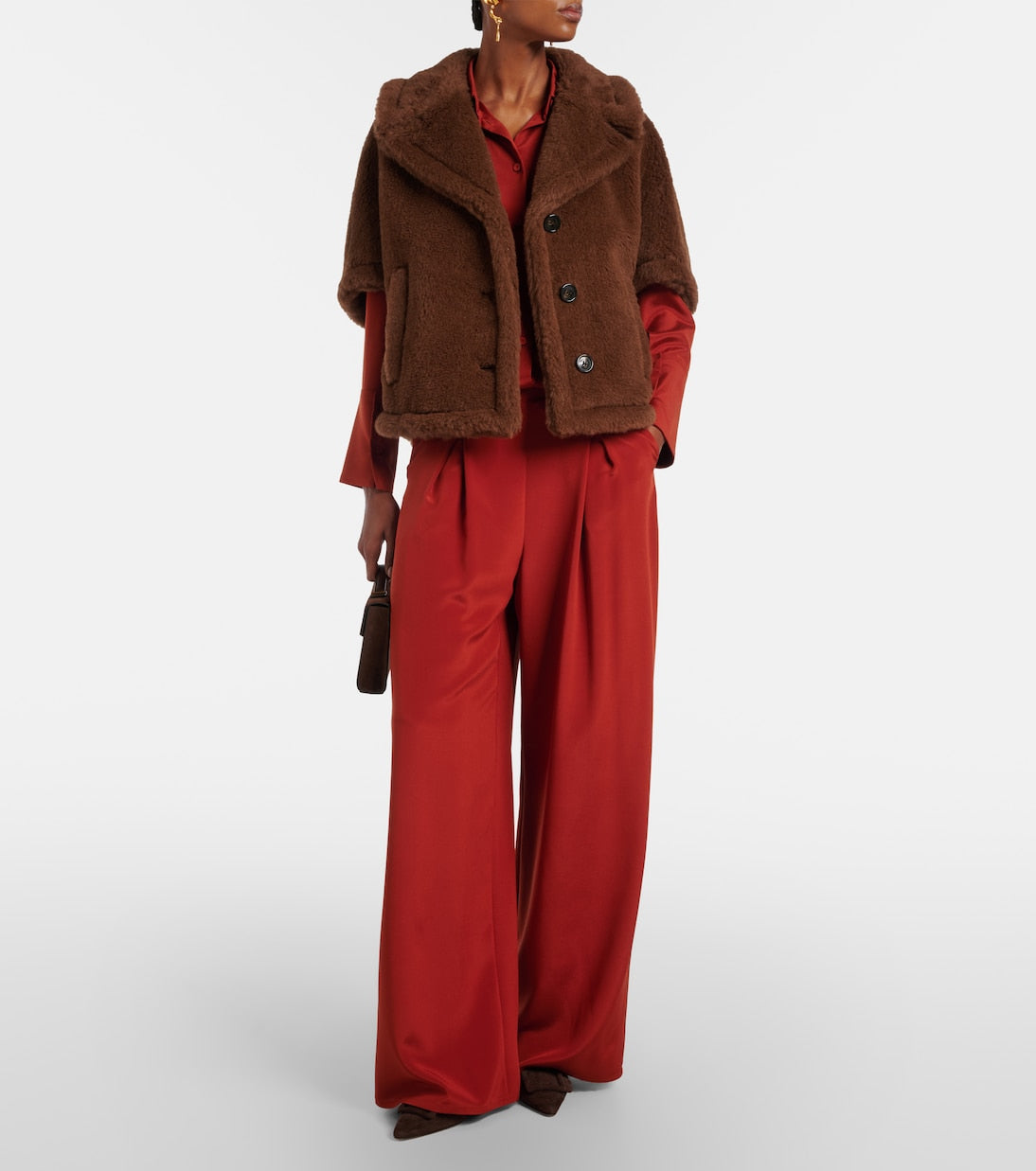 Max Mara - Palude silk-blend crêpe wide-leg pants