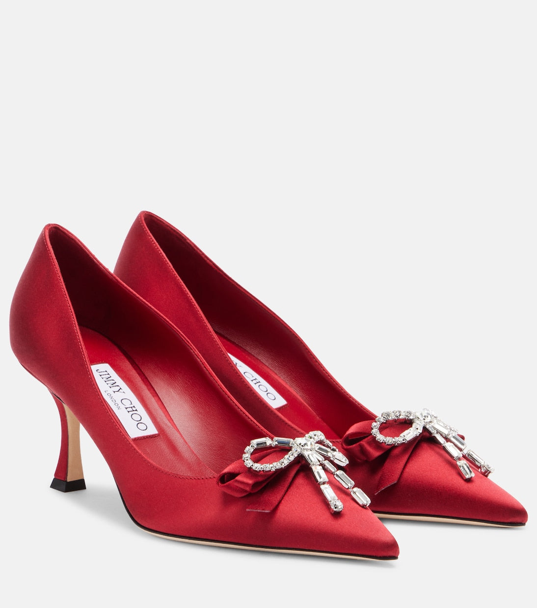 Jimmy Choo - Auria 70 embellished satin pumps