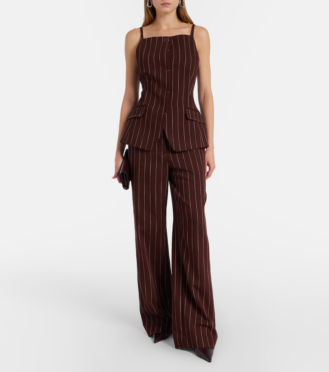 Simkhai - Tavar pinstripe wide-leg pants