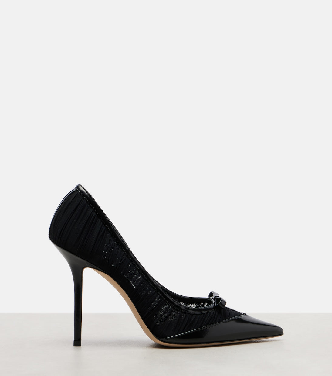 Jimmy Choo - Love 100 leather-trimmed mesh pumps