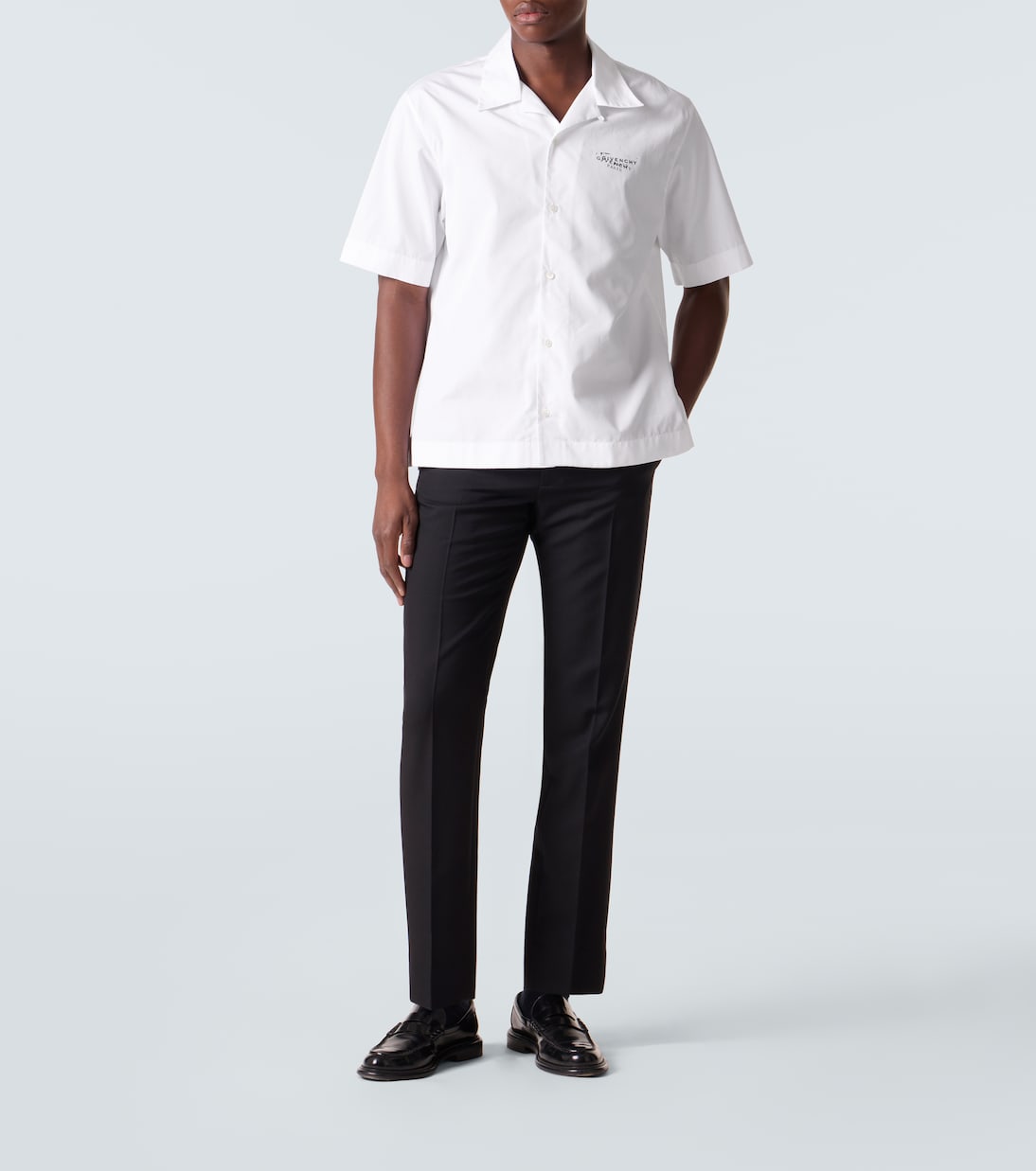 Givenchy - Logo cotton poplin bowling shirt