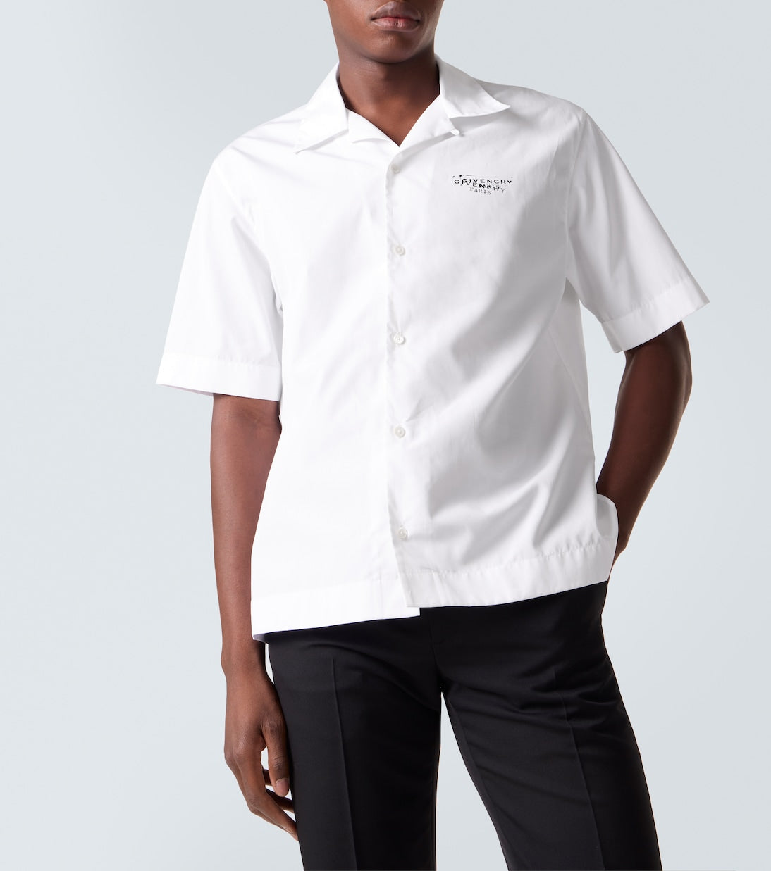 Givenchy - Logo cotton poplin bowling shirt