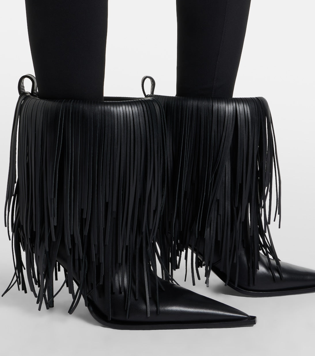 Balenciaga - Avenue Fringe leather ankle boots