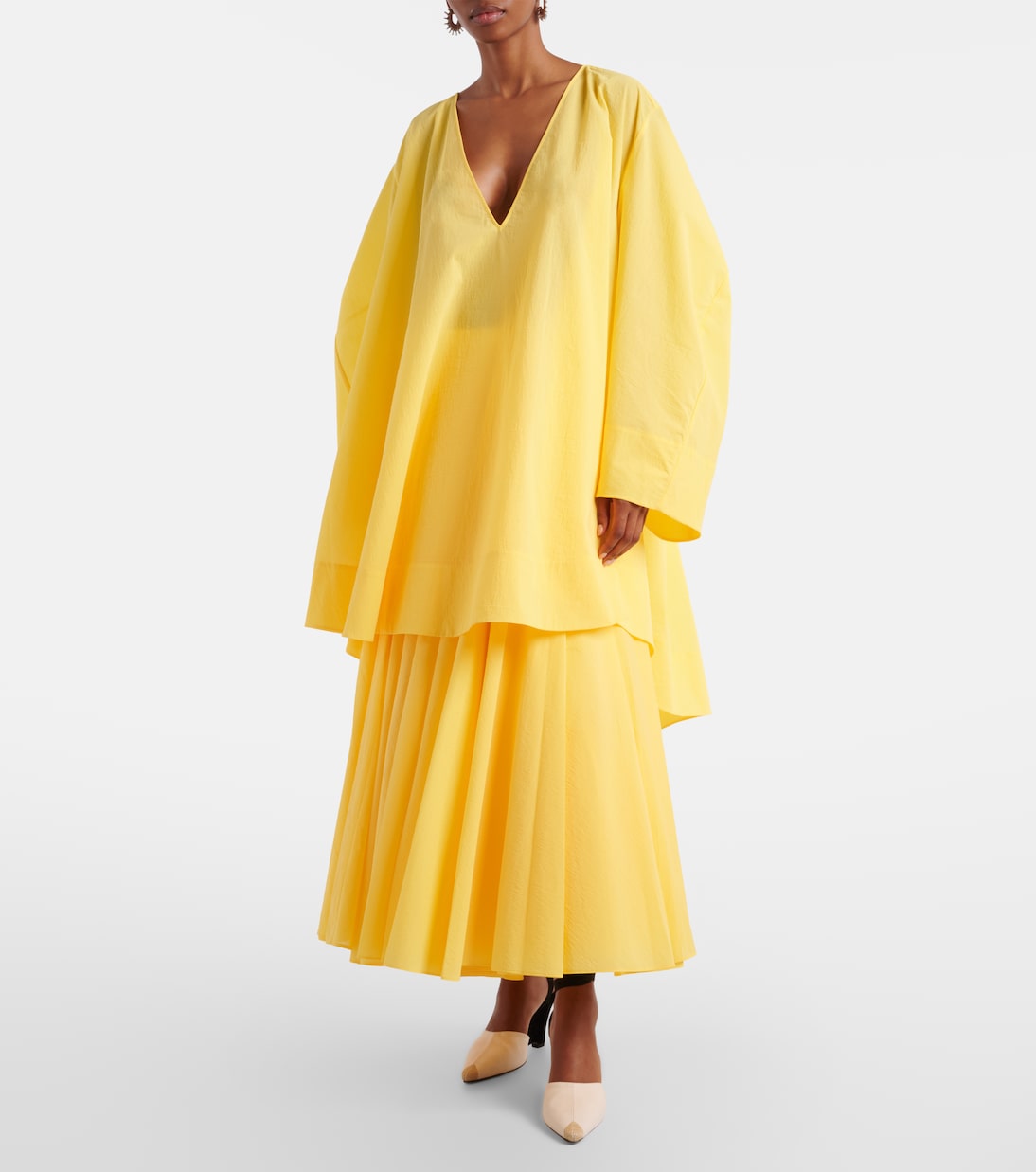 Jacquemus - Paysan cotton-blend poplin minidress