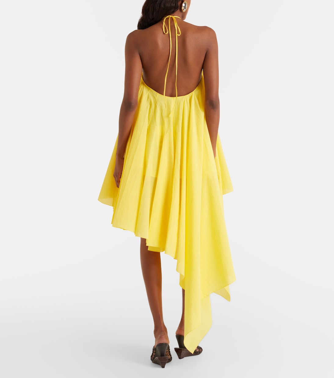 Jacquemus - Triangle asymmetric cotton-blend minidress