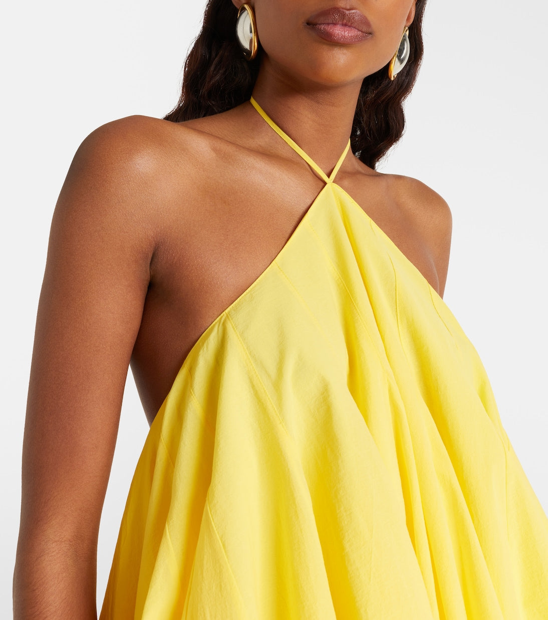 Jacquemus - Triangle asymmetric cotton-blend minidress