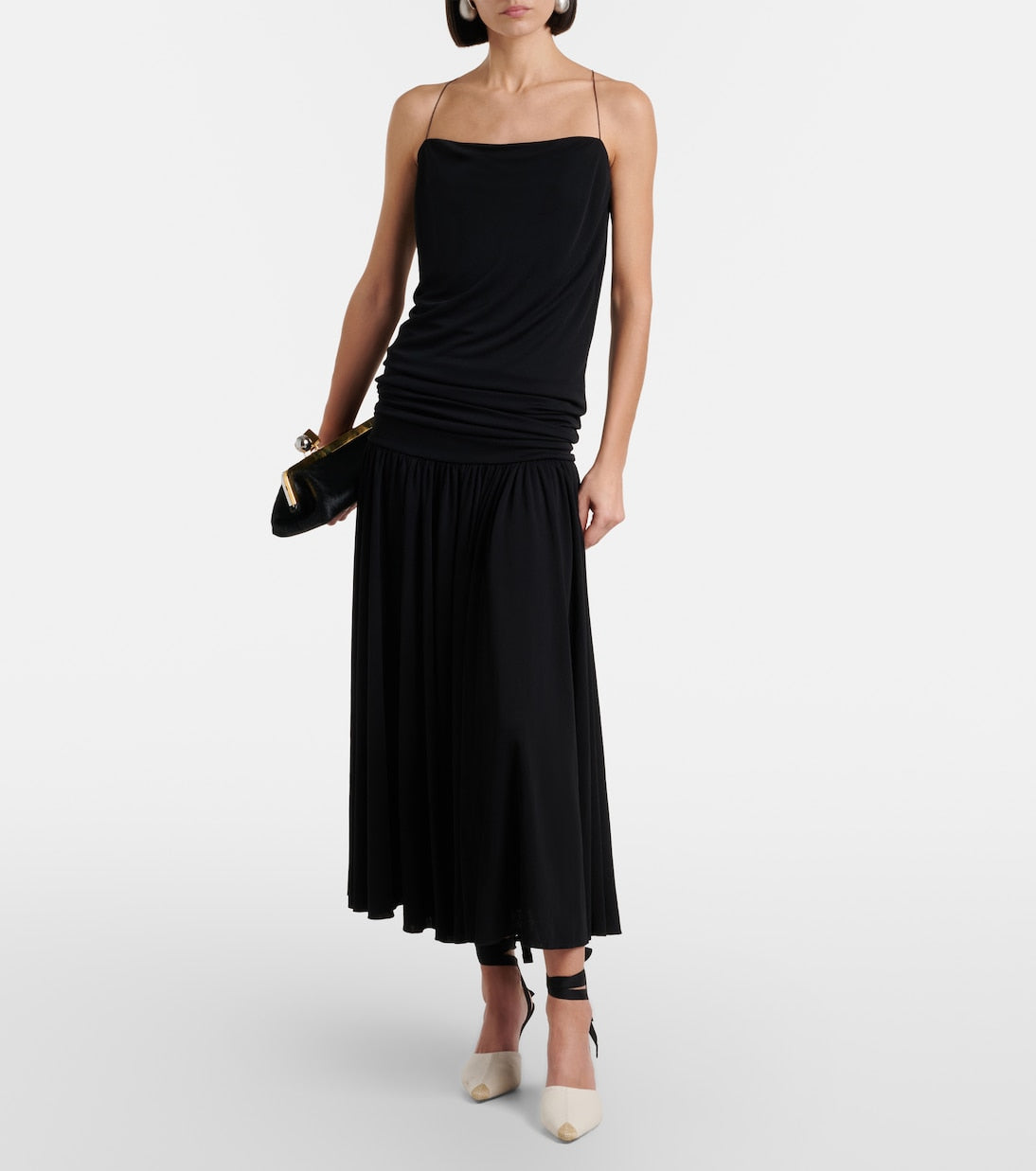 Jacquemus - Abiha gathered jersey midi dress