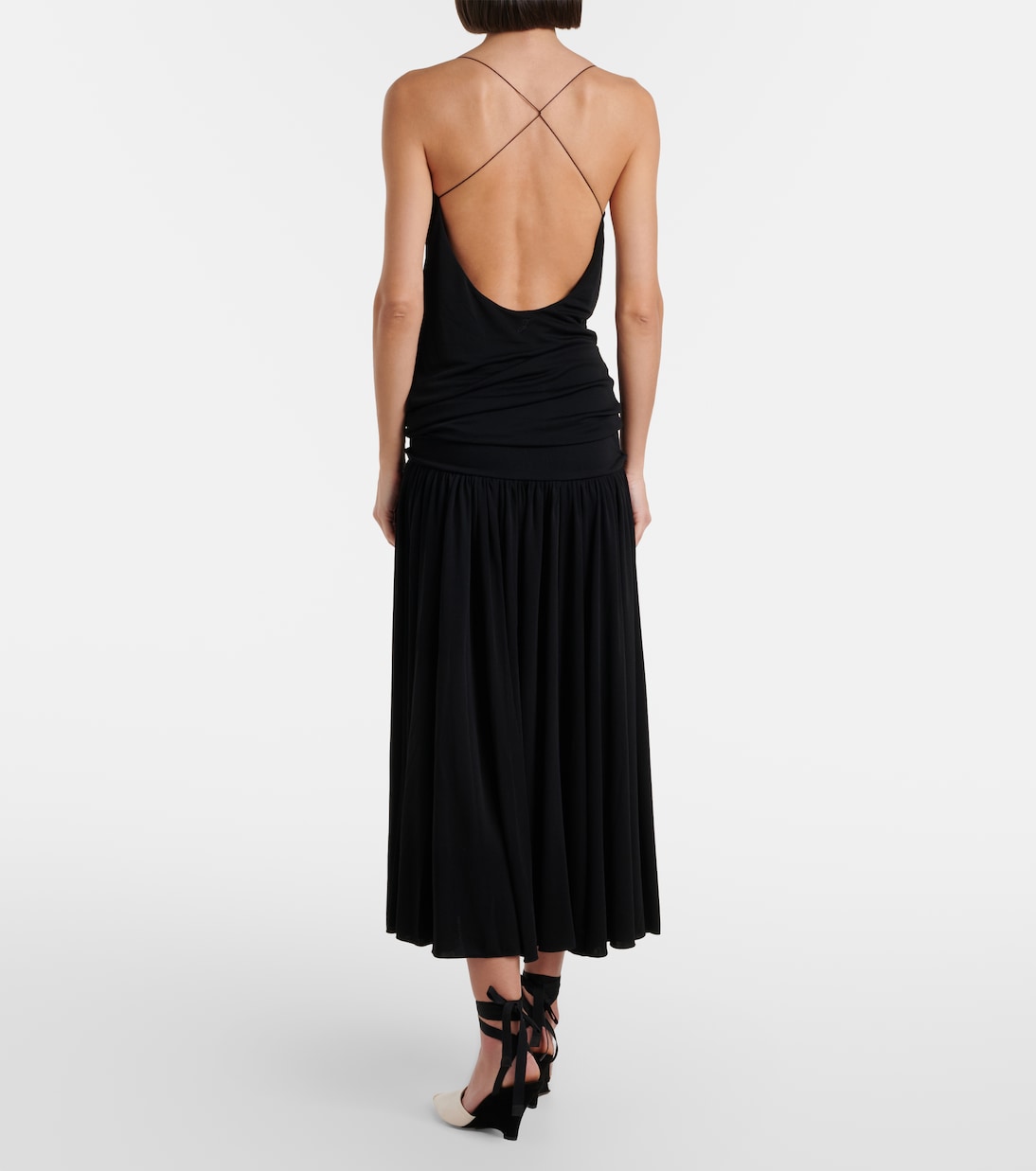 Jacquemus - Abiha gathered jersey midi dress