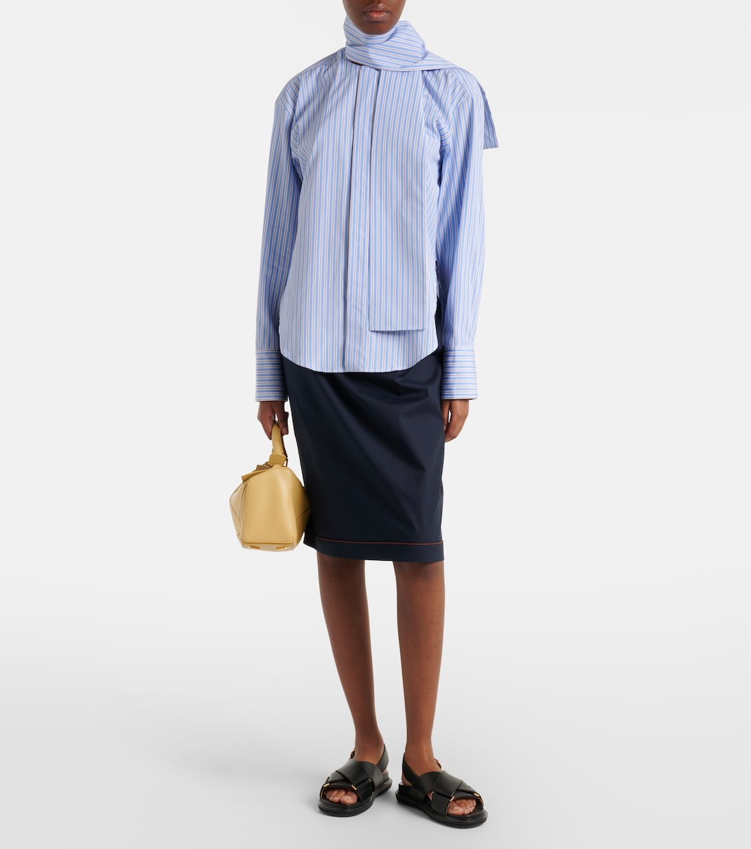 Plan C - Cotton midi skirt
