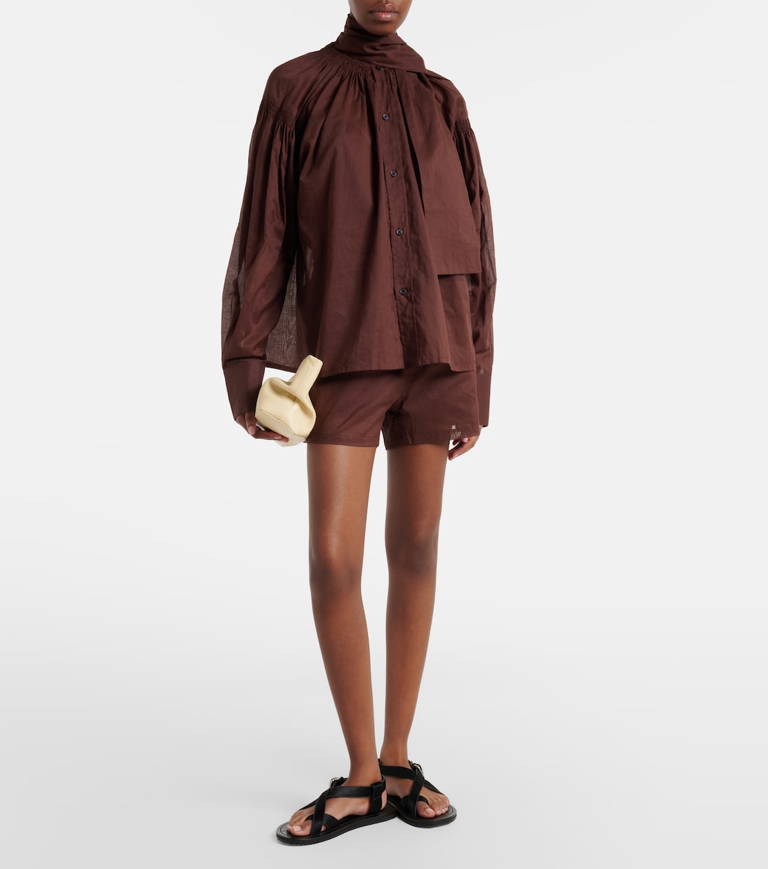 Plan C - Cotton organza shorts