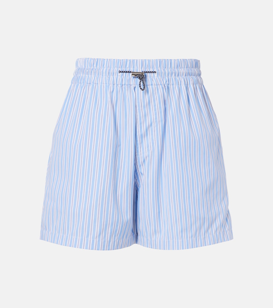 Plan C - Striped cotton shorts