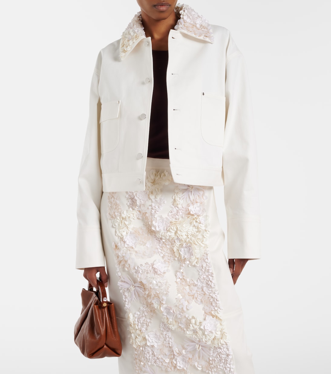 Plan C - Sequined cotton drill jacket