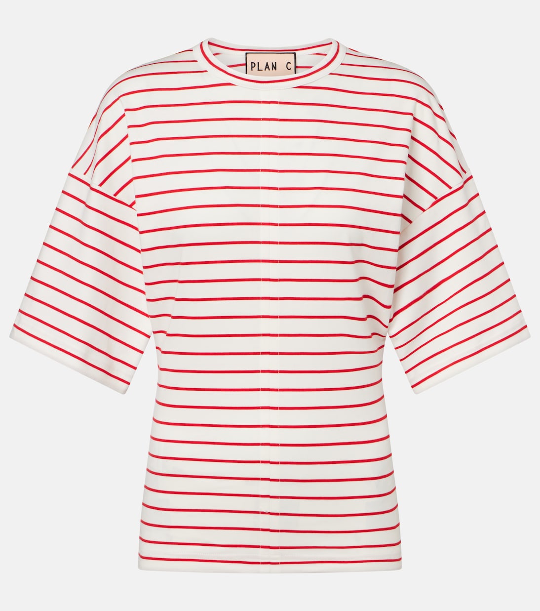 Plan C - Striped cotton jersey T-shirt