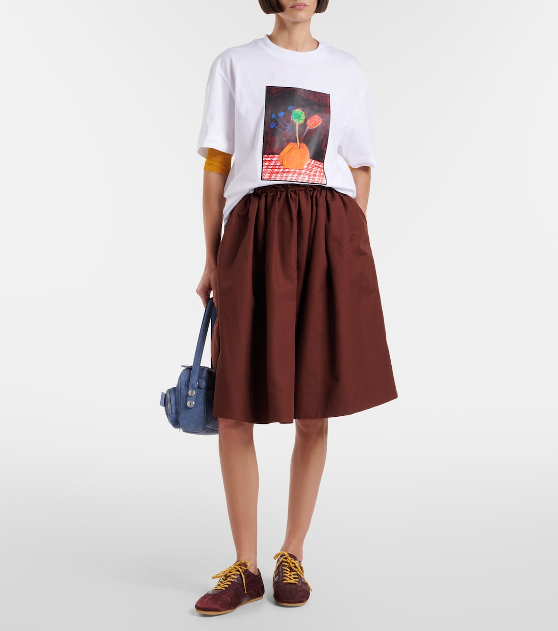 Plan C - Printed cotton jersey T-shirt