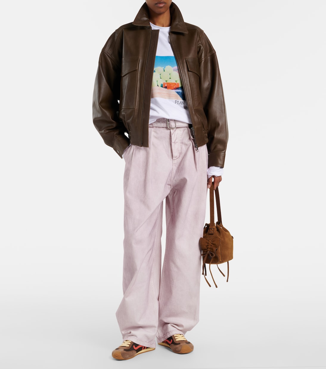 Plan C - Printed cotton jersey T-shirt