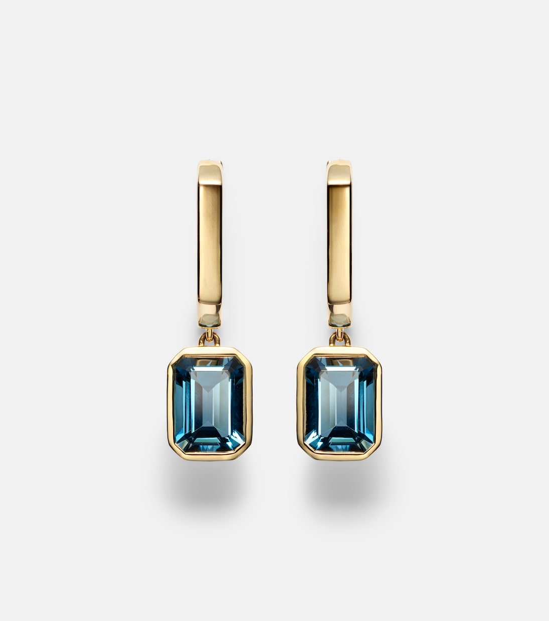 Bucherer Fine Jewellery - 18kt gold drop earrings with topaz