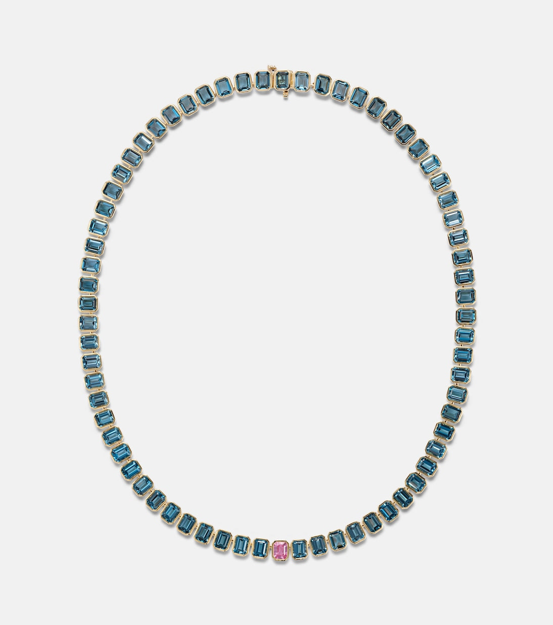 Bucherer Fine Jewellery - 18kt gold necklace with topaz and sapphire