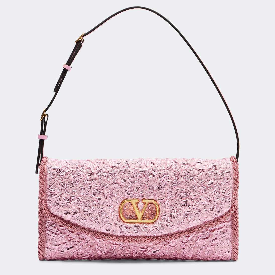 Valentino Garavani - DeVain Small cloqué jacquard shoulder bag