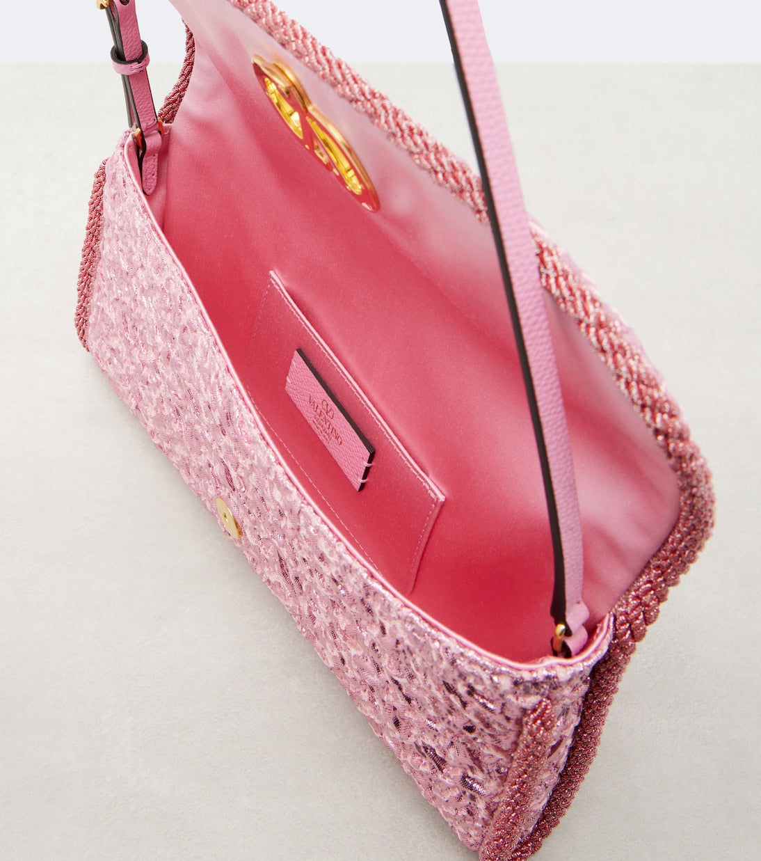 Valentino Garavani - DeVain Small cloqué jacquard shoulder bag
