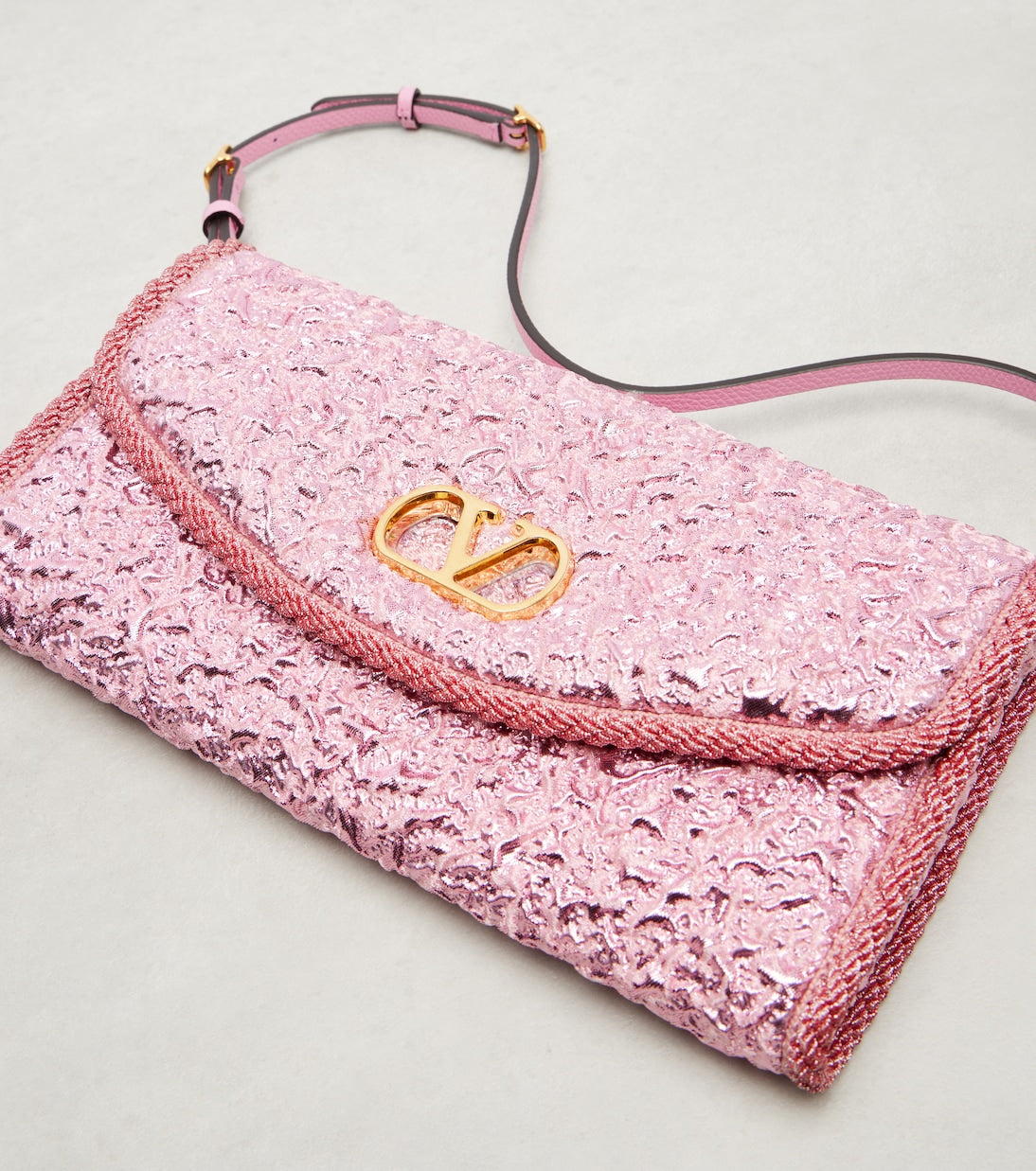Valentino Garavani - DeVain Small cloqué jacquard shoulder bag