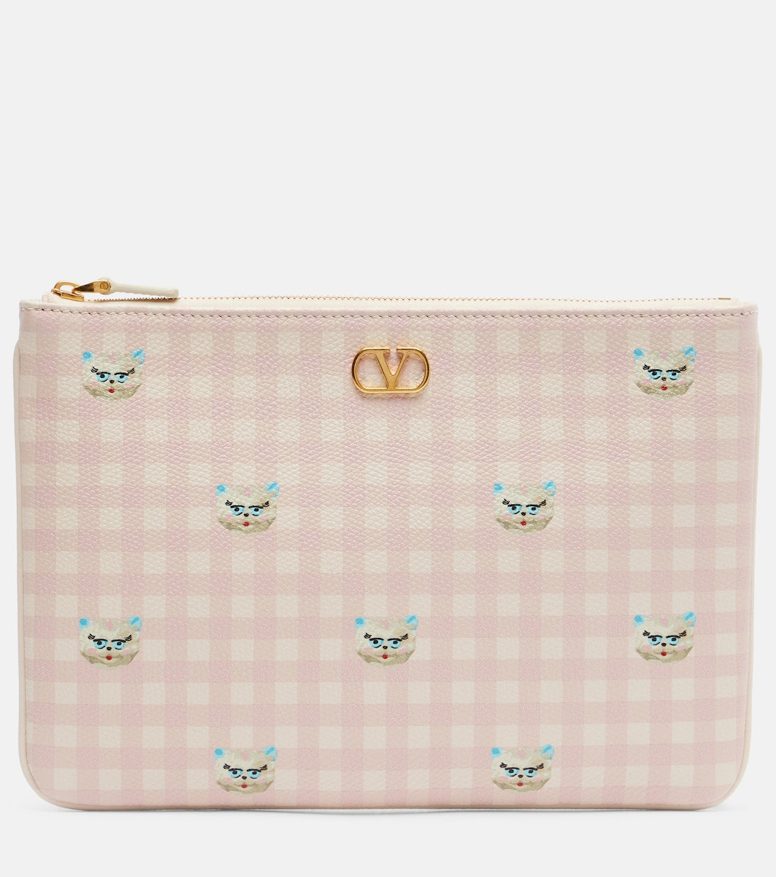 Valentino Garavani - VLogo Medium printed leather pouch