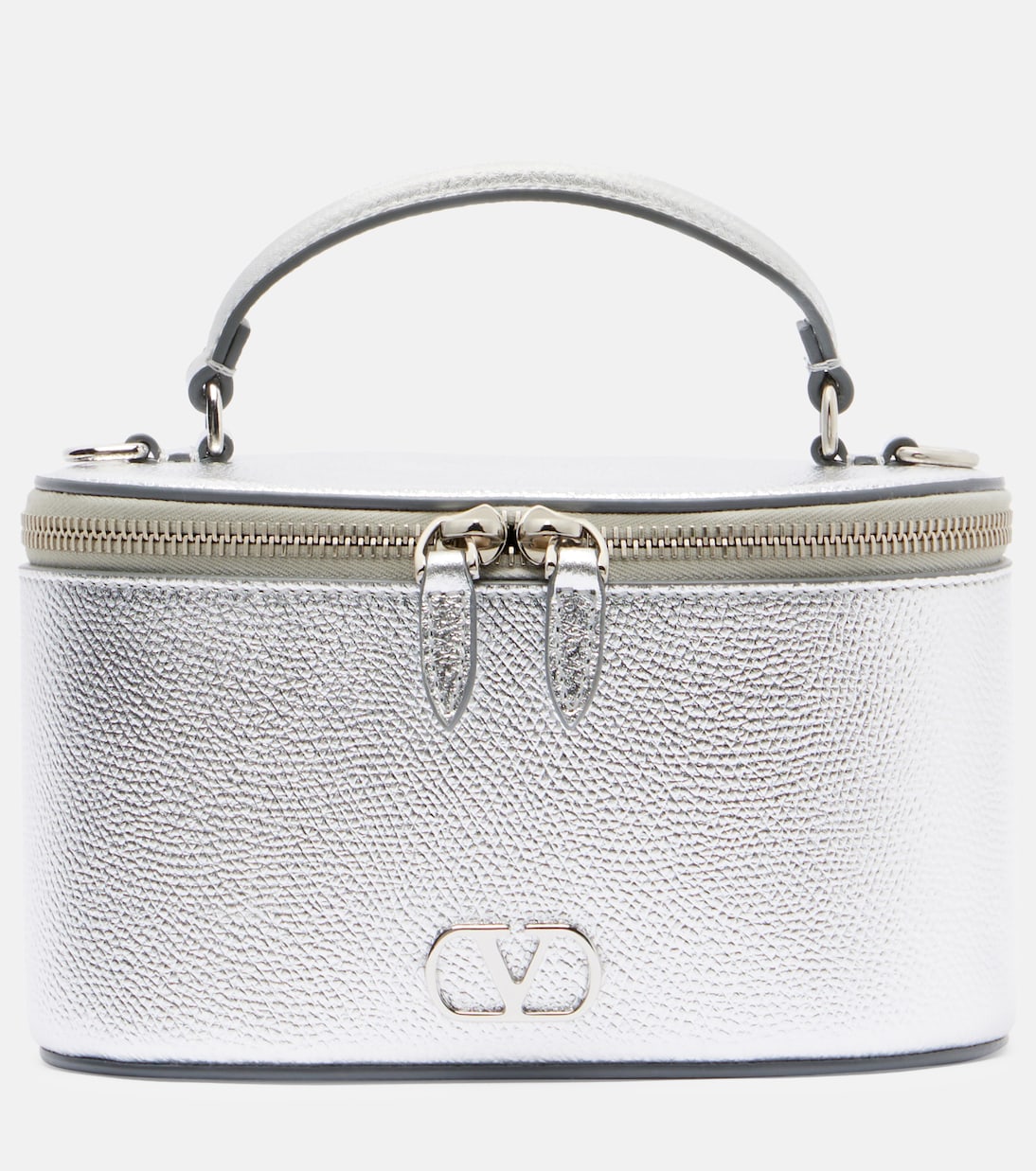 Valentino Garavani - VLogo Mini metallic leather vanity bag